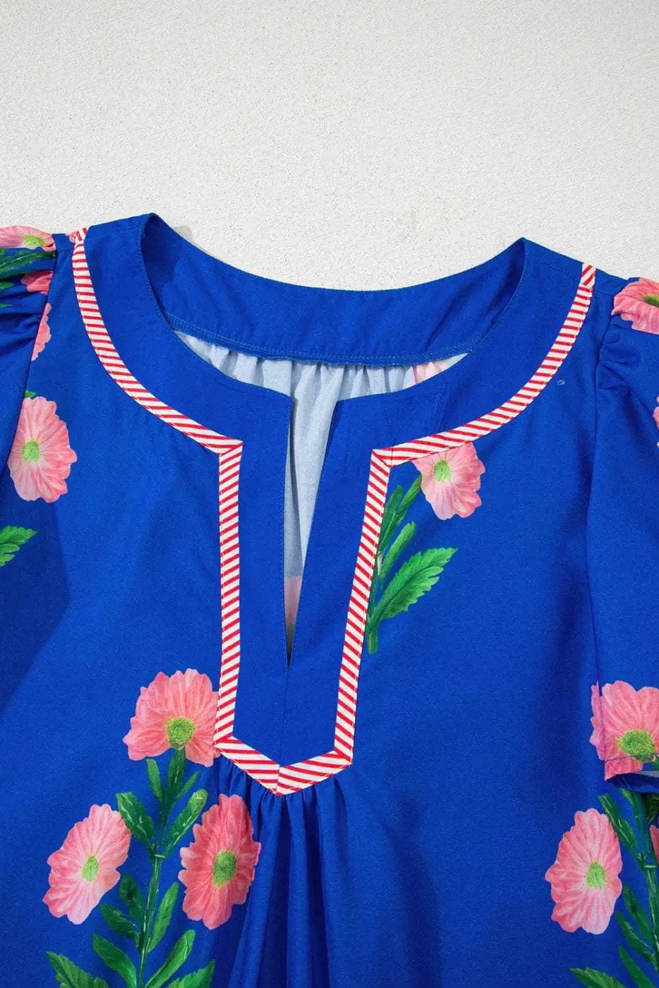 Floral Dresses Blue Floral Summer Mini Dress
