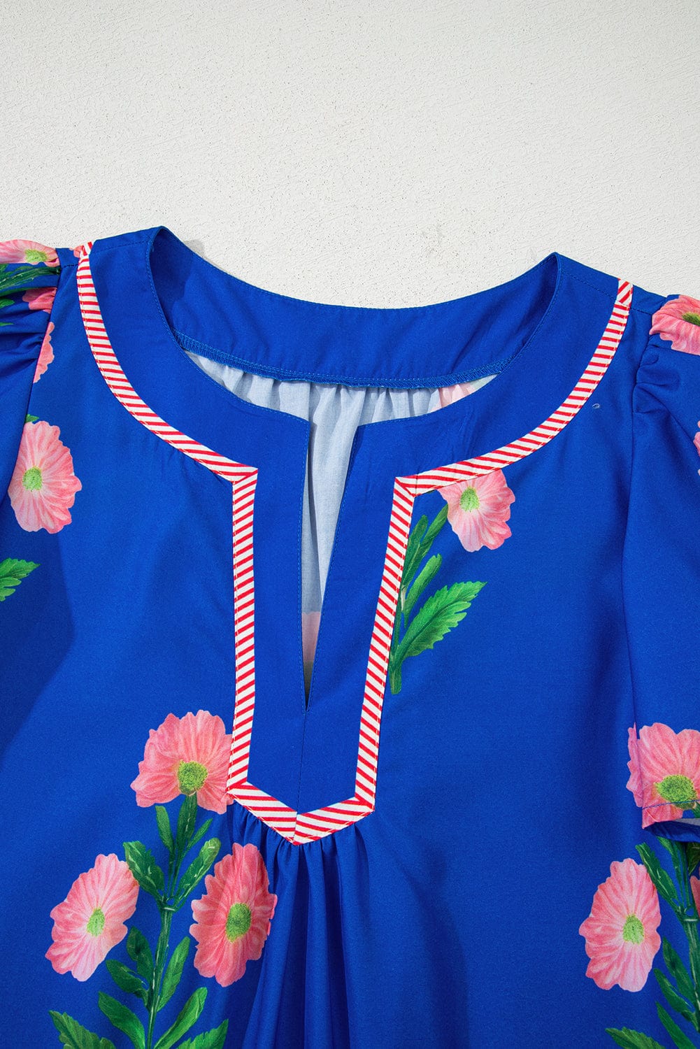 Floral Dresses Blue Floral Summer Mini Dress