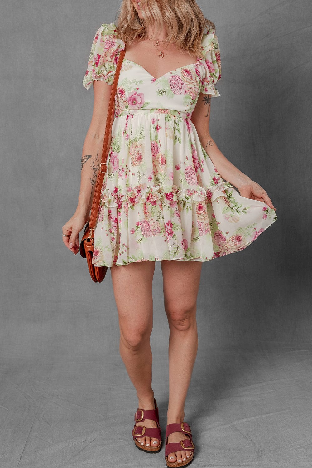Floral Dresses Fashionfitz Urban Petal Sweetheart Dress for Women