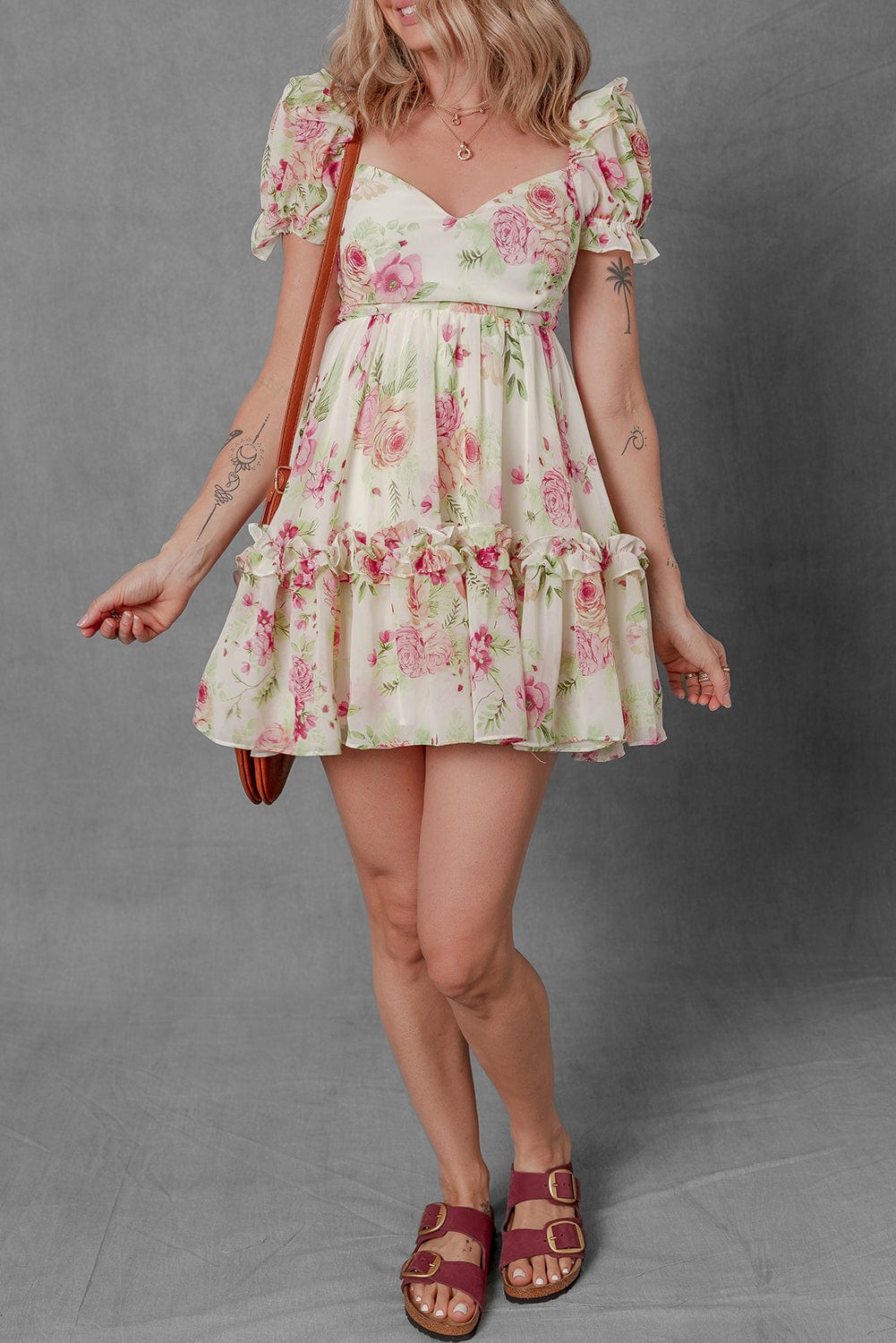 Floral Dresses Fashionfitz Urban Petal Sweetheart Dress for Women