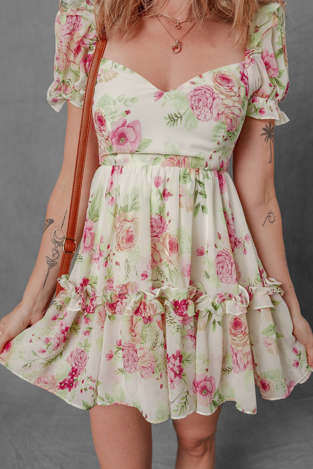 Floral Dresses Fashionfitz Urban Petal Sweetheart Dress for Women