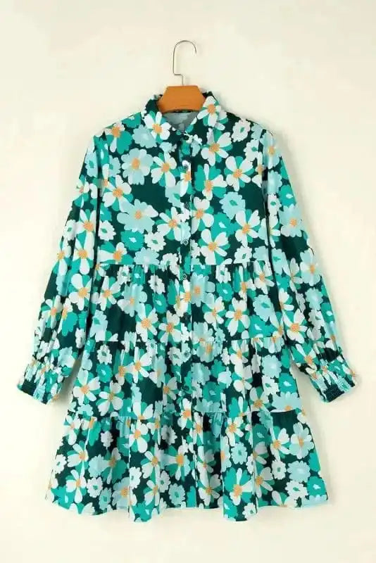 Floral Dresses Fleur Chic Frolic Shirt Dress