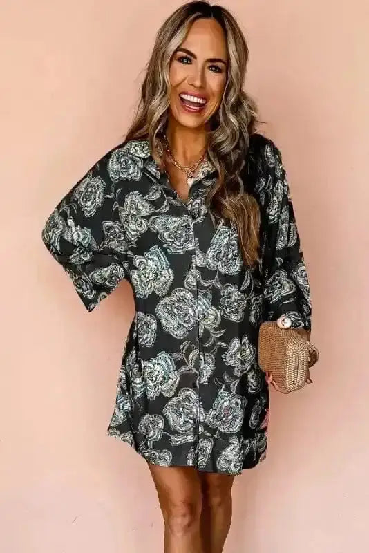 Floral Dresses Flora Fantasy Lapel Dress