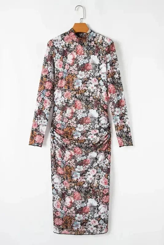 Floral Dresses Floral  Bodycon Midi Dress