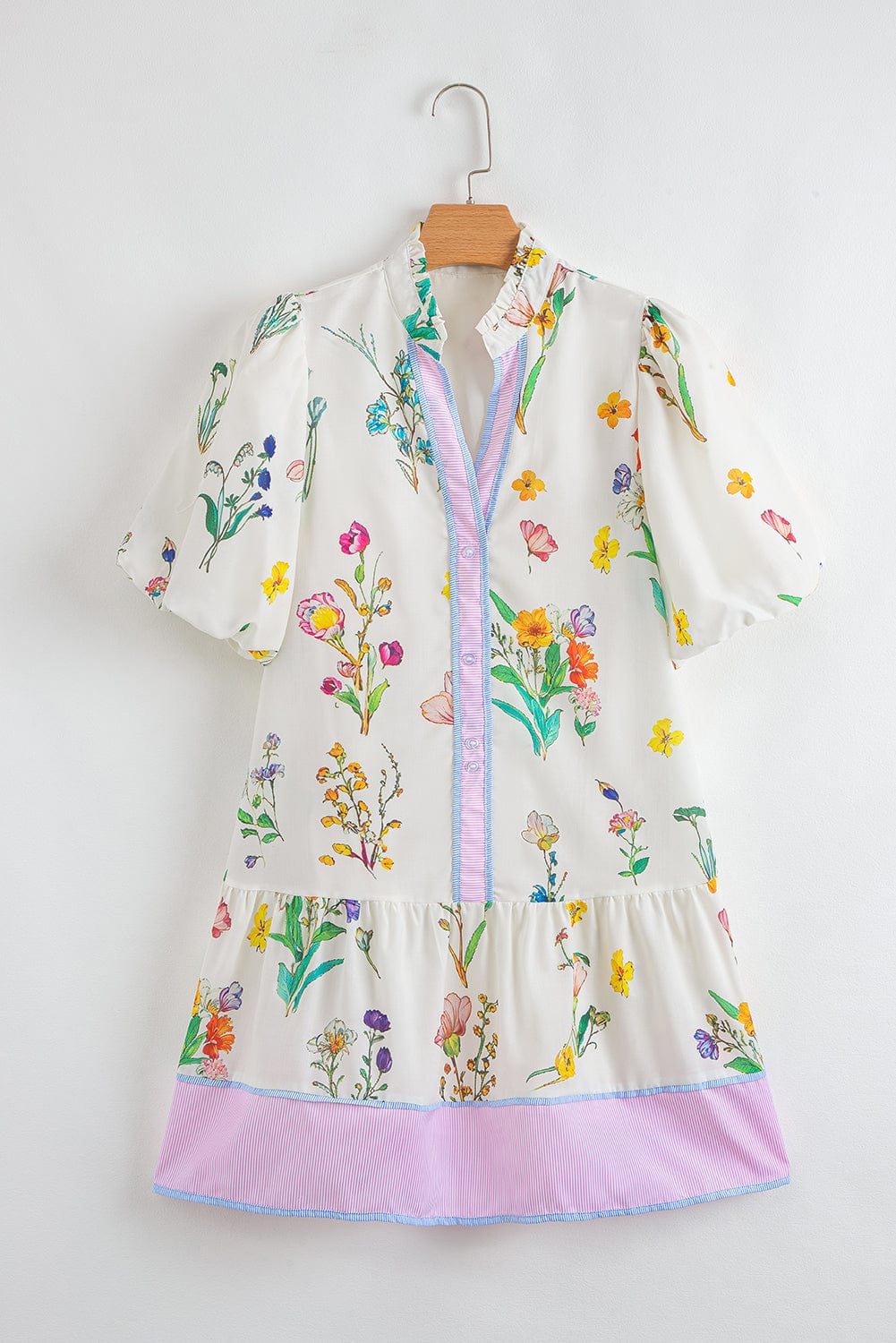 Floral Dresses Floral Fusion Puff Sleeve Dress