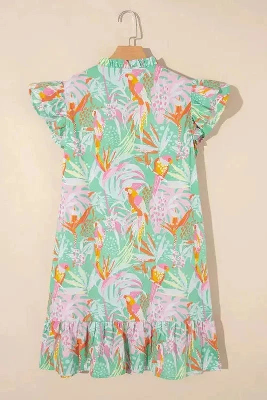 Floral Dresses Floral Whimsy Flutter Dress