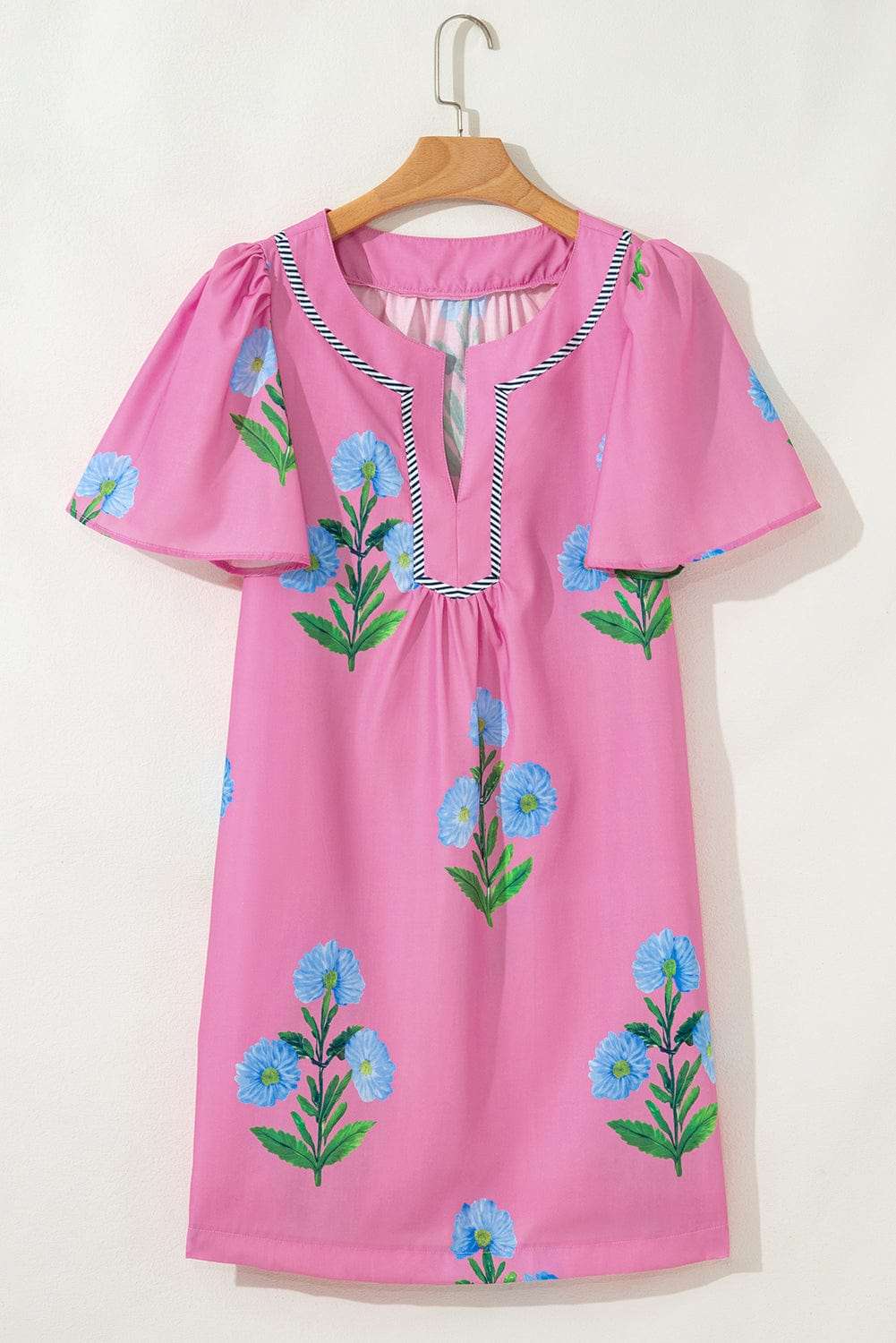 Floral Dresses Rose Floral Summer Mini Dress