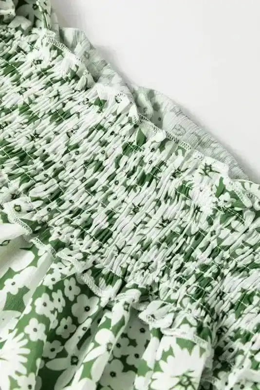 Floral Dresses Shirred Floral Mini Dress