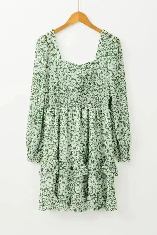 Floral Dresses Shirred Floral Mini Dress