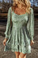 Floral Dresses Shirred Floral Mini Dress
