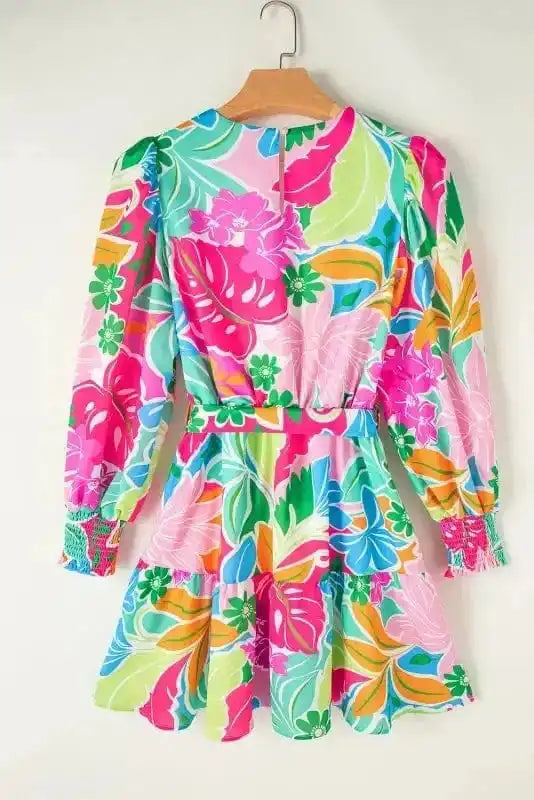 Floral Dresses Verdant Vogue Botanical Mini Dress