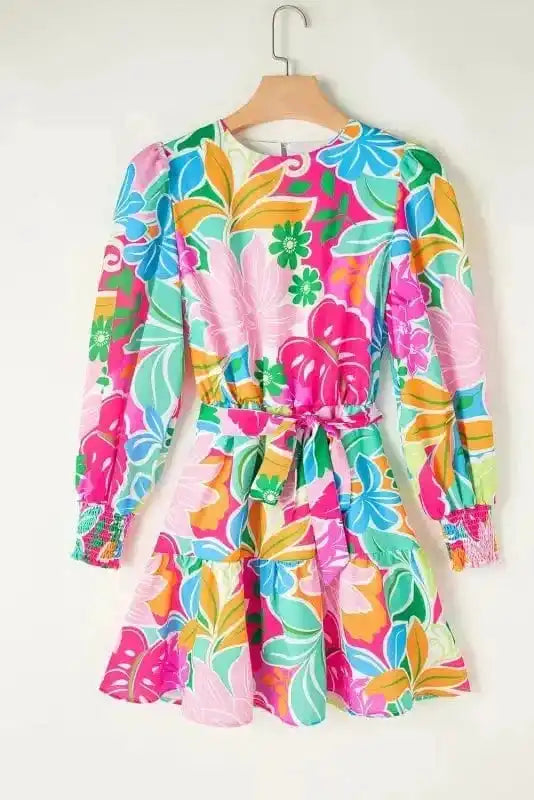 Floral Dresses Verdant Vogue Botanical Mini Dress