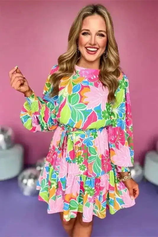 Floral Dresses Verdant Vogue Botanical Mini Dress