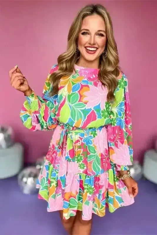 Floral Dresses Verdant Vogue Botanical Mini Dress