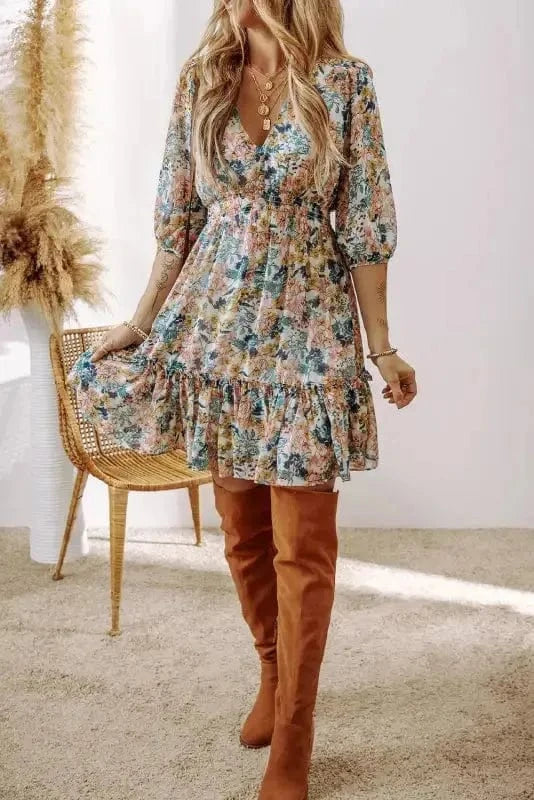 Floral Dresses Verve V-Neck Floral Dress