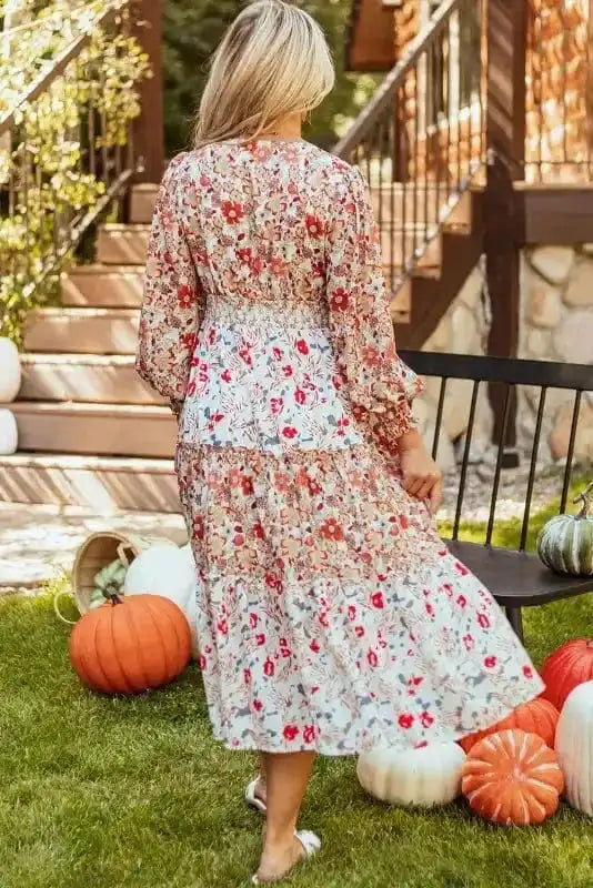 Floral Dresses Vintage Bloom Layered Dress