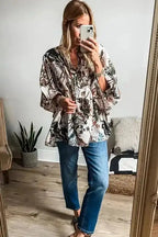Floral Shirts Petal Puff Casual Shirt