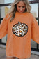 Graphic Orange Leopard Pumpkin Graphic Corded Sweatshirt