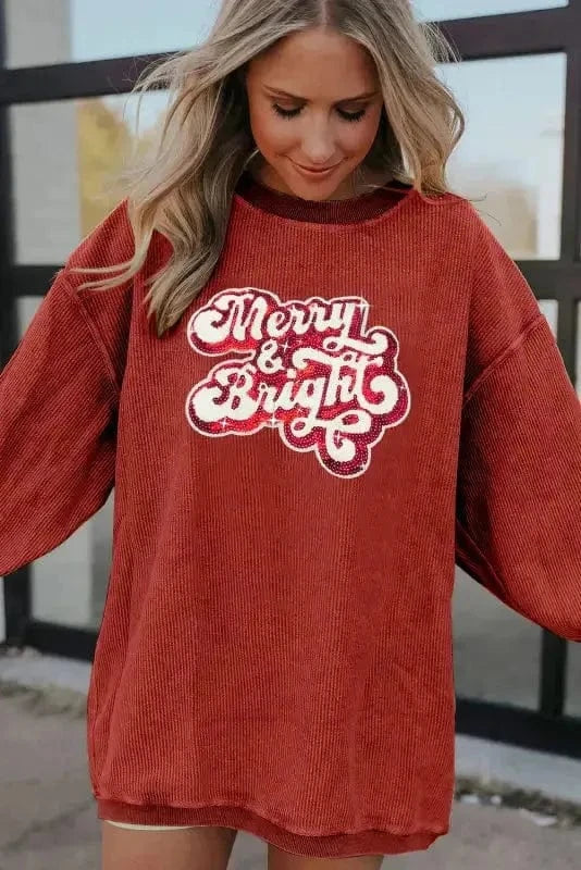 Graphic Orange Leopard Pumpkin Graphic Corded Sweatshirt