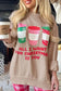 Graphic Orange Leopard Pumpkin Graphic Corded Sweatshirt