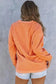 Graphic Orange Leopard Pumpkin Graphic Corded Sweatshirt