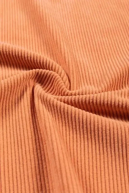 Graphic Orange Leopard Pumpkin Graphic Corded Sweatshirt