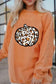 Graphic Orange Leopard Pumpkin Graphic Corded Sweatshirt