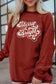 Graphic Racing Red / S / 100%Polyester Orange Leopard Pumpkin Graphic Corded Sweatshirt