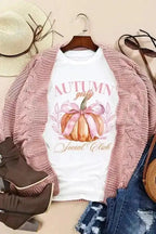 Graphic Tees Girly Pumpkin Bow T-Shirt