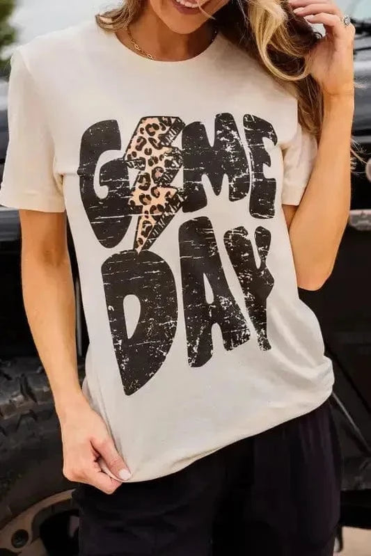 Graphic Tees Khaki / S / 62%Polyester+32%Cotton+6%Elastane Blitz Beast Game Day T-Shirt