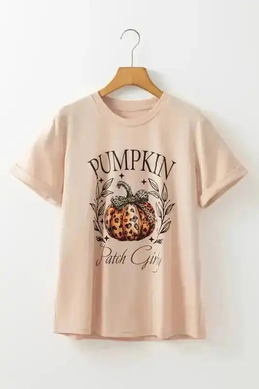 Graphic Tees PUMPKIN Leopard Bowknot T-Shirt
