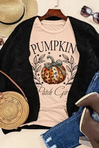 Graphic Tees PUMPKIN Leopard Bowknot T-Shirt