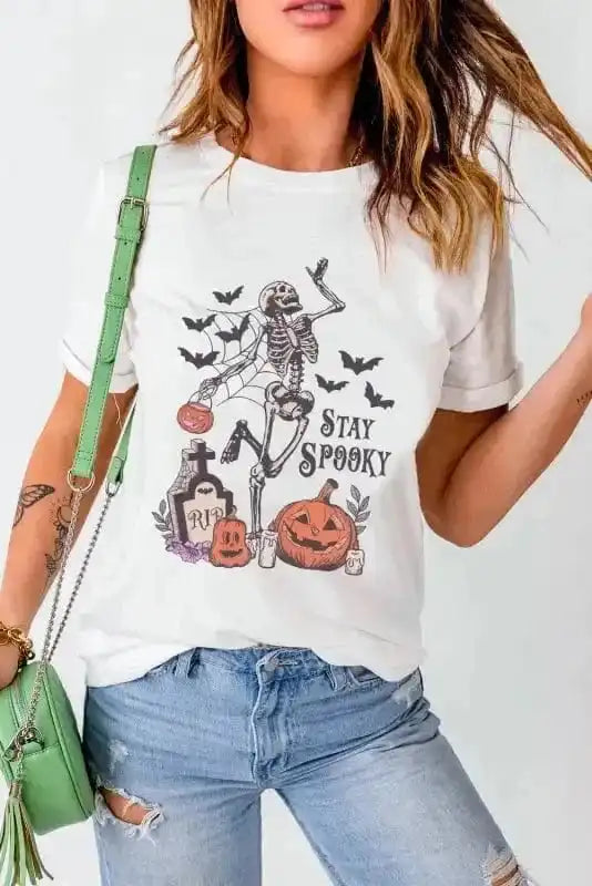 Graphic Tees STAY SPOOKY Graphic Halloween T-Shirt