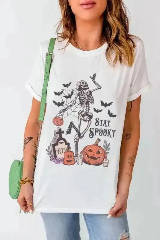 Graphic Tees STAY SPOOKY Graphic Halloween T-Shirt
