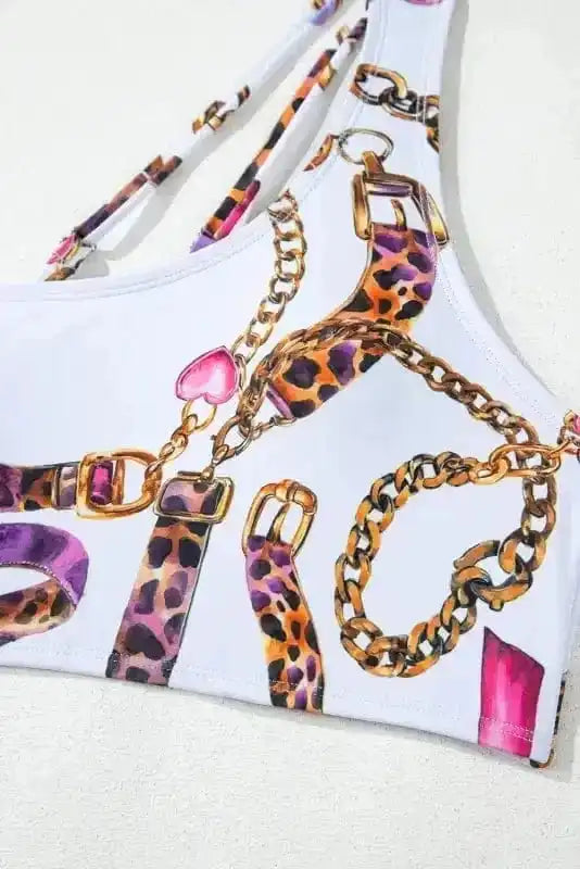 High Waisted Swimsuit Abstract Beauty Bikini