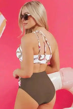 High Waisted Swimsuit Abstract Beauty Bikini
