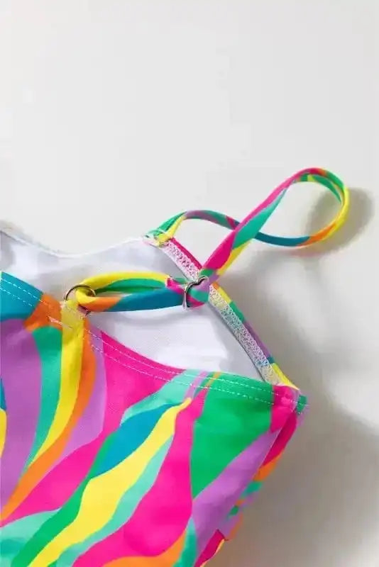 High Waisted Swimsuit Abstract High Waist Bikini Swimsuit