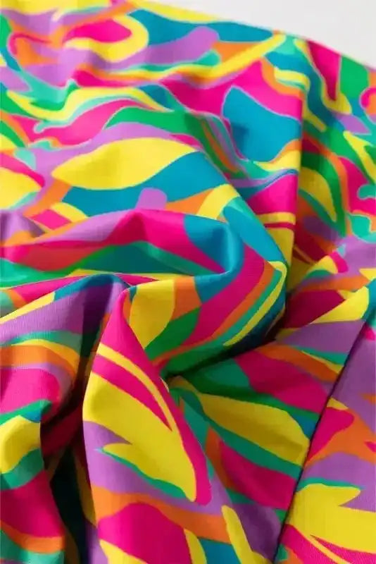 High Waisted Swimsuit Abstract High Waist Bikini Swimsuit