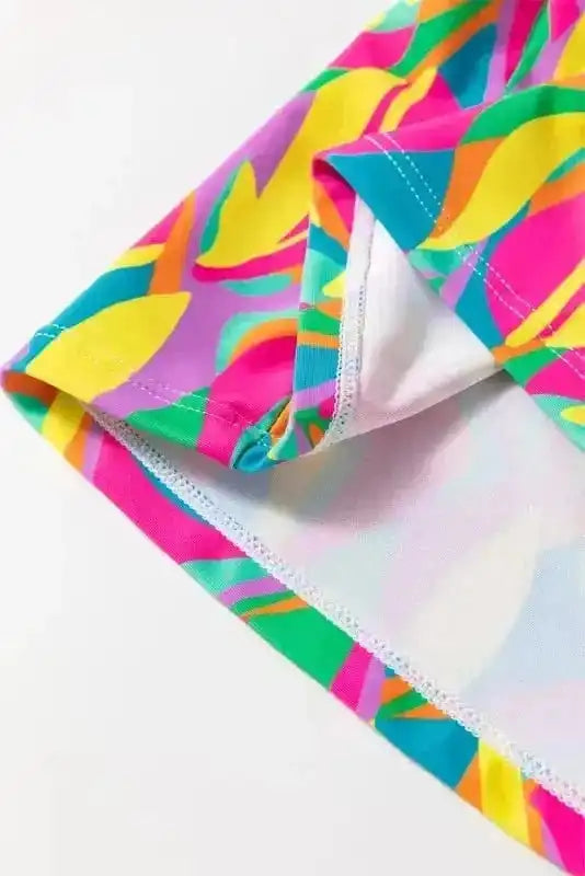 High Waisted Swimsuit Abstract High Waist Bikini Swimsuit