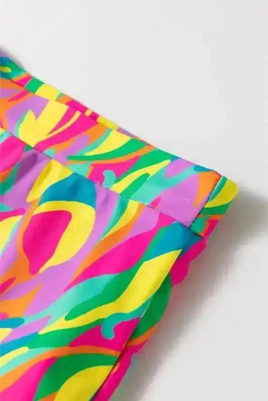 High Waisted Swimsuit Abstract High Waist Bikini Swimsuit