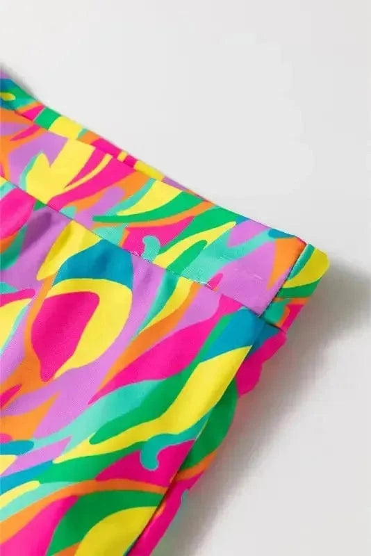 High Waisted Swimsuit Abstract High Waist Bikini Swimsuit