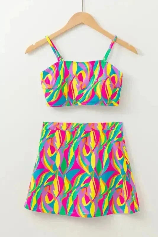 High Waisted Swimsuit Abstract High Waist Bikini Swimsuit
