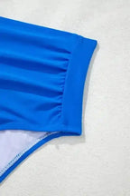 High Waisted Swimsuit Blue Wave High Waist Bikini