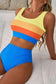 High Waisted Swimsuit Blue Wave High Waist Bikini