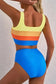 High Waisted Swimsuit Blue Wave High Waist Bikini