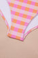 High Waisted Swimsuit Gingham Grace Bikini – 3-Piece Swimsuit Set