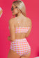 High Waisted Swimsuit Gingham Grace Bikini – 3-Piece Swimsuit Set