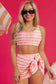 High Waisted Swimsuit Gingham Grace Bikini – 3-Piece Swimsuit Set