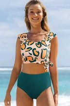 High Waisted Swimsuit Jungle Chic Bikini - High Waist