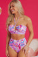 High Waisted Swimsuit Pink Floral High Waist Bikini